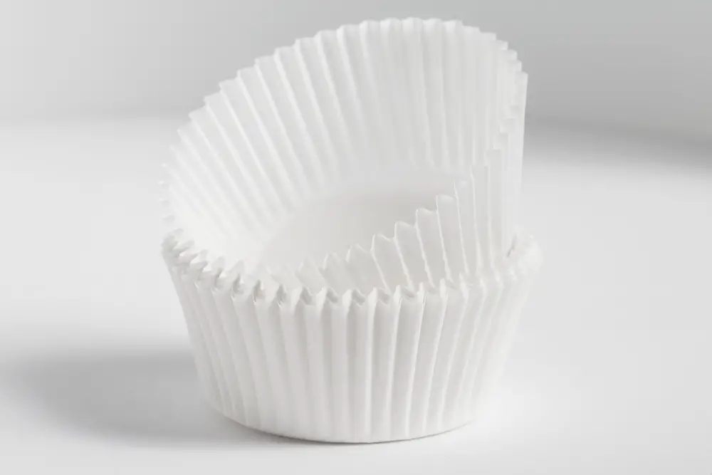 Stack of White Cupcake Liners
