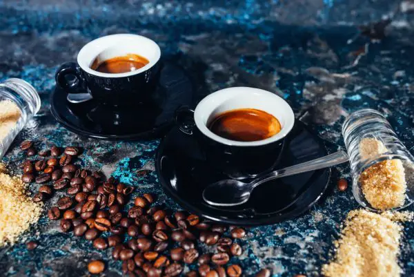 Double espresso served at restaurant and pub